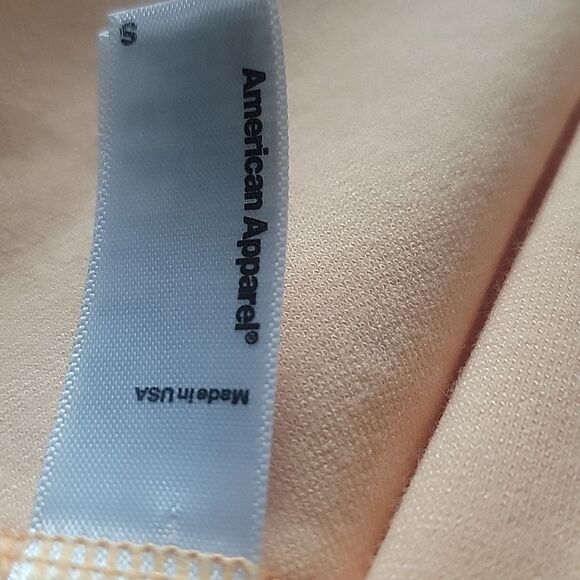 NEW American Apparel Peach Orange Y2k Skater Mini Fit Flare Dress S Indie Sexy - Picture 7 of 16